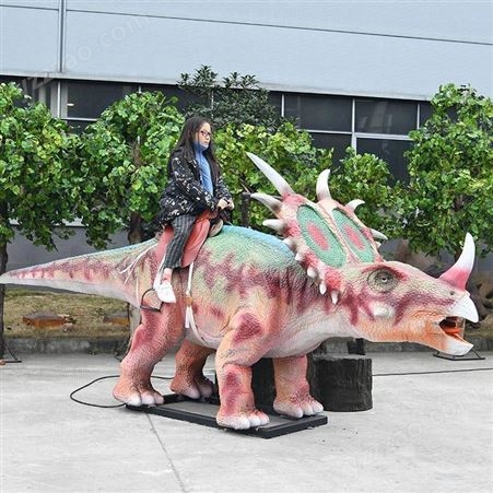游乐场恐龙乐园互动恐龙坐骑游乐设备电动乘骑仿真恐龙模型
