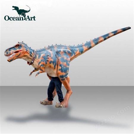 仿真恐龍皮套可穿戴恐龍表演服活動暖場道具制作