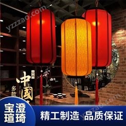 中国风仿古中式吊灯 新中式布艺仿羊皮灯笼 户外场景布置