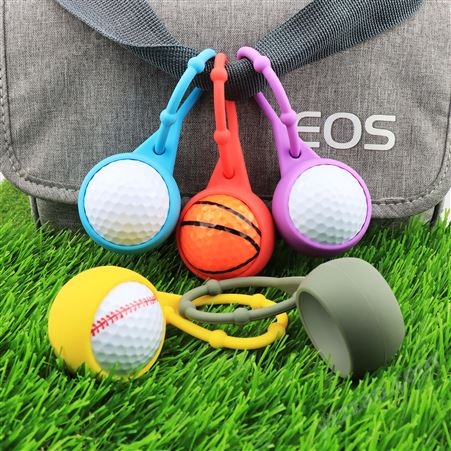 跨境现货Golf silicone ball cover硅胶球套便捷式高尔夫球收纳袋