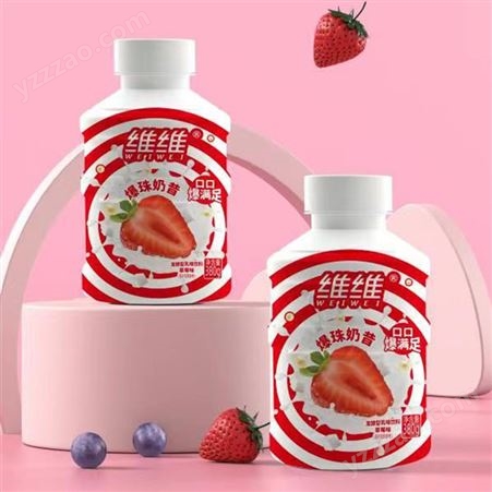 维维白桃树莓味爆珠奶昔乳酸菌饮品含乳饮料380g招商代理批发