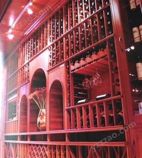 柏图斯 实木酒柜定制 厂家一体设计 别墅酒庄酒窖地下室恒温常温酒架