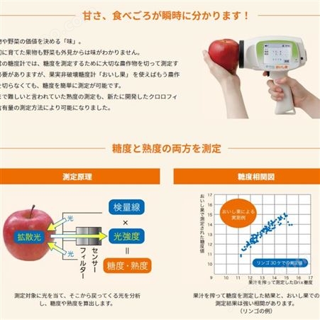 日本进口oishika千代田水果糖度计CD-H200用于水果甜度检测