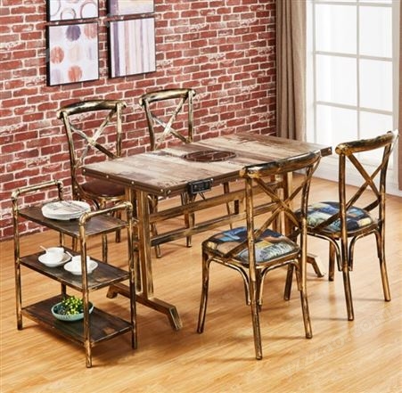 创意餐椅带靠背 休闲餐厅餐桌椅 西餐厅咖啡厅叉背椅