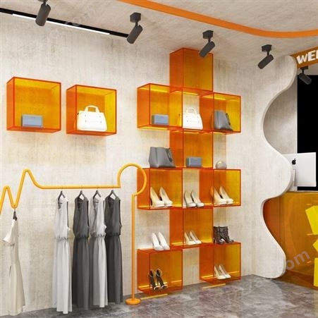 飞剑亚克力透明展示柜鞋子包包货架多层置物架精品收纳陈列道具