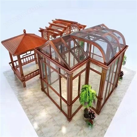 室外阳光房 铝合金材质 钢化玻璃房 别墅花园景区用
