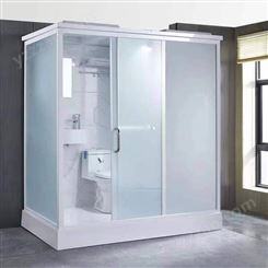 批发工地男女卫生间 干湿两用洗手间 钢化玻璃淋浴房方舱卫浴