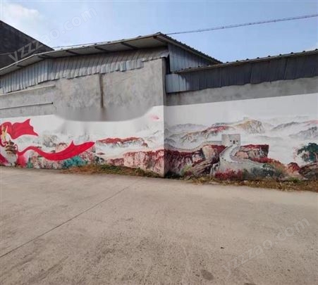 新农村墙体彩绘外墙绘画乡村振兴墙体画文化墙定制
