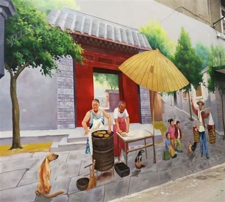 各种风格3D主题绘画 社区街道校园文化墙彩绘等 色彩密码