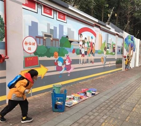 优质供应专业幼儿园手绘墙涂鸦壁画手工墙体彩绘插画风格创意墙绘