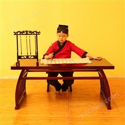 小學生書法課桌定制少兒書畫桌圍棋桌古典中式國學桌