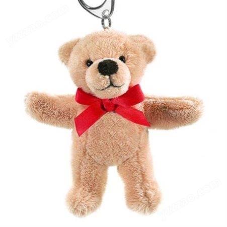 宏源玩具 定制LOGO泰迪熊挂件设计 来图来样泰迪熊挂件定做