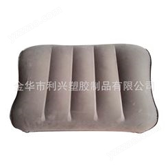 厂家专业生产pvc充气植绒枕头/靠背植绒颈枕