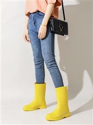 雨牧雨鞋女款時尚日系雨靴中筒防水輕便套鞋水鞋新款水靴防滑膠鞋