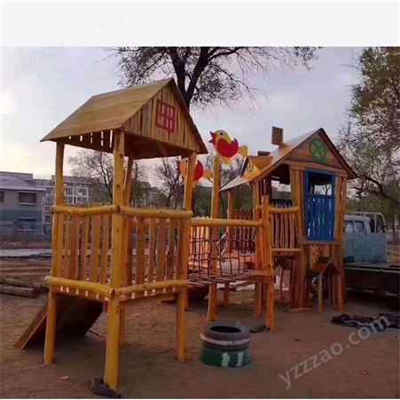河北博康定制幼儿园 公园 小区实木滑梯 来图加工