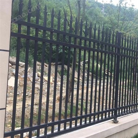 厂家批发小区庭院栏杆防盗锌钢护栏喷塑铁艺围墙栅栏文叔