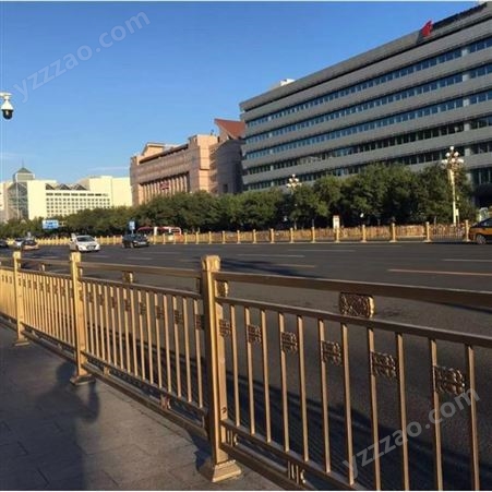 城市道路景观创意黄金隔离围栏公路市政文化护栏马路防撞栏杆