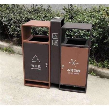 户外垃圾桶不锈钢大号环卫果皮箱小区公园景区室外分类双桶垃圾箱