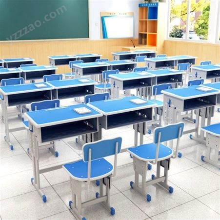 中小学生可升降课桌椅 多功能学校书桌椅 培训辅导班学习桌椅