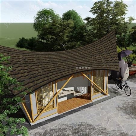 竹厕所设计 装配式生态公厕 新农村移动公厕