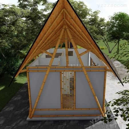 竹厕所设计 装配式生态公厕 新农村移动公厕