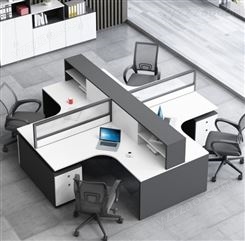 办公家具员工桌经济型家具写字间组装新款会谈拆卸家庭电脑桌工作室白色JY-W-144