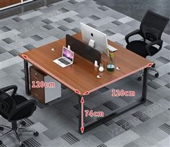 办公家具钢木职员办公室桌4人位员工办公桌椅组合简约电脑桌公司卡座定制JY-W-184